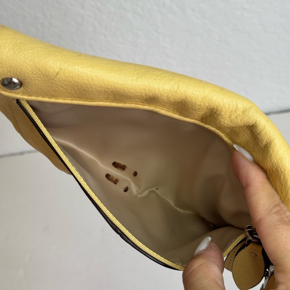 Coach Yellow Leather Large Wristlet Clutch - Picture 10 of 10